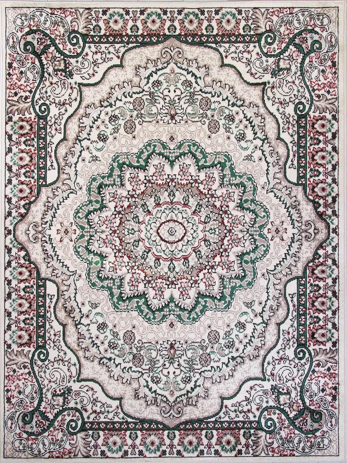 Ковер Ковер Классический MERINOS DARGA F670 CREAM-GREEN 1.5x2.3м