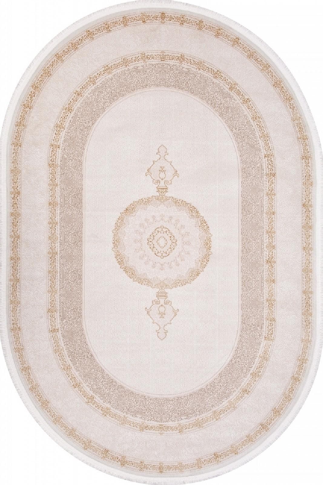 Ковер KARMEN HALI LISSABON SI026A BROWN / BROWN Овал Овал 0.78x1.5м