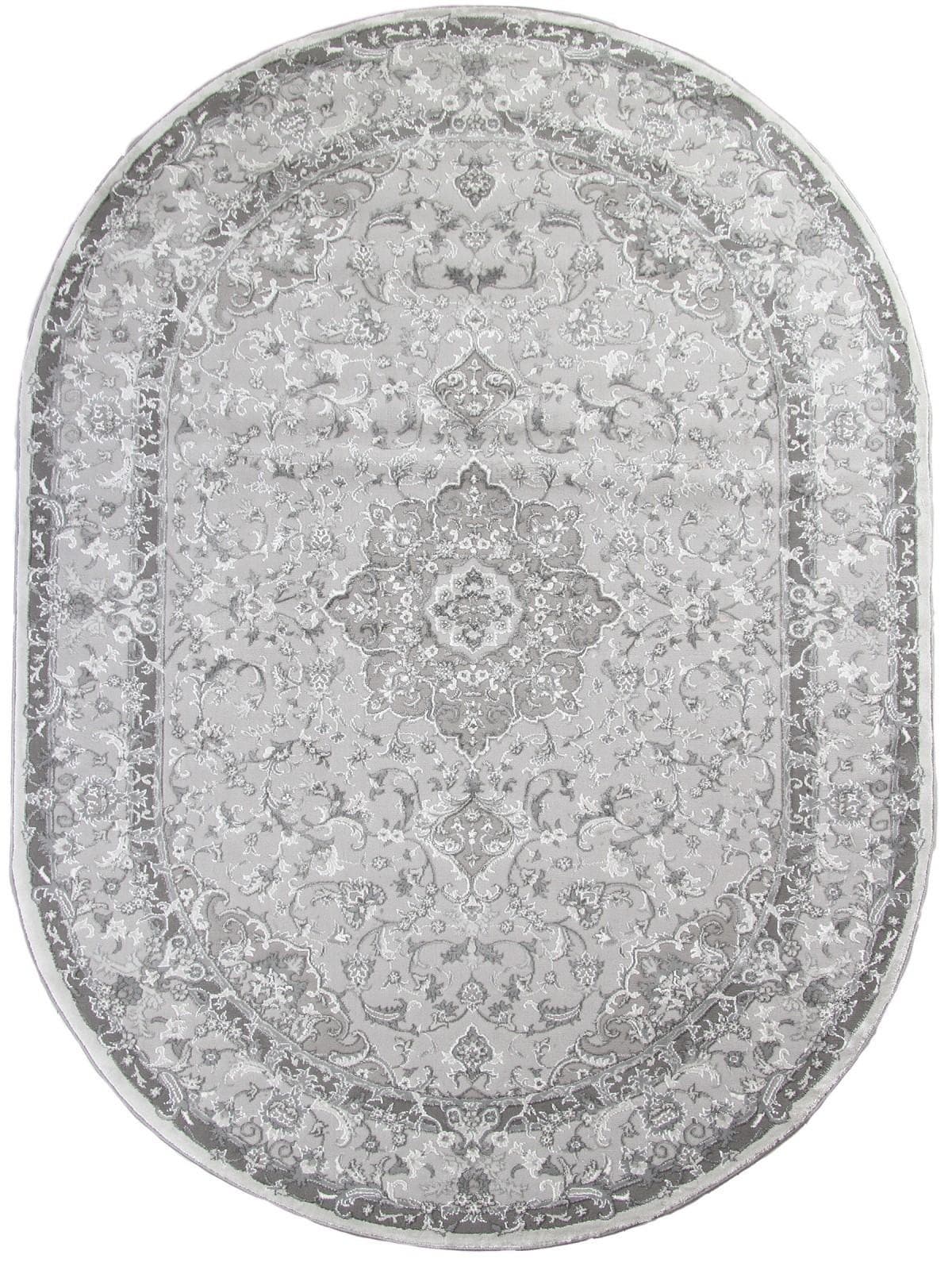 Ковер Ковер Классический KARMEN HALI ARMINA GA075G GREY / GREY Овал 0.8x1.5м