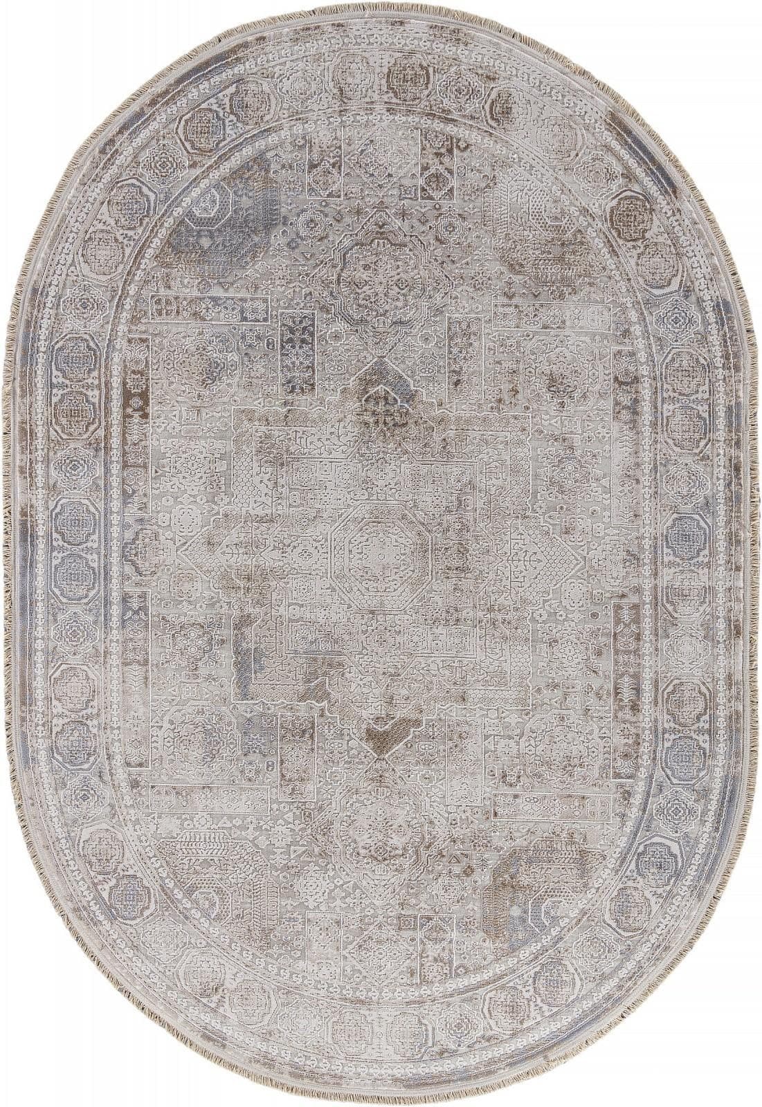 Ковер Ковер Классический DURKAR Jasmine 35905Z CREAM / CREAM Овал Овал 1x2м