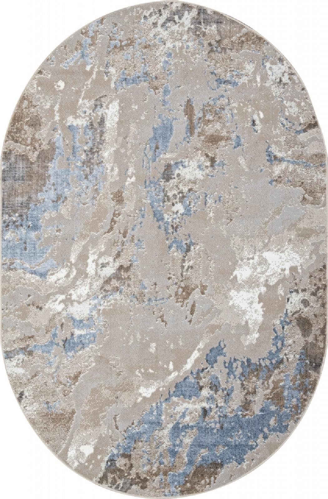 Ковер Ковер Современный ALPIN PARADIZE 00085A L.BLUE / BEIGE Овал Овал 2x2.9м