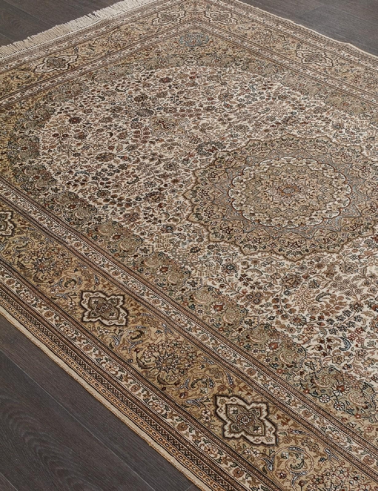 Ковер QINGHAI TIBETAN SHEEP CARPETS Tibet SILK & SILK S-15 CREAM/ BEIGE 1.56x2.43м